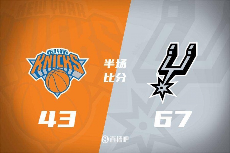  花了？馬刺半場4人得分上雙67-43領(lǐng)先尼克斯24分 唐斯19分
