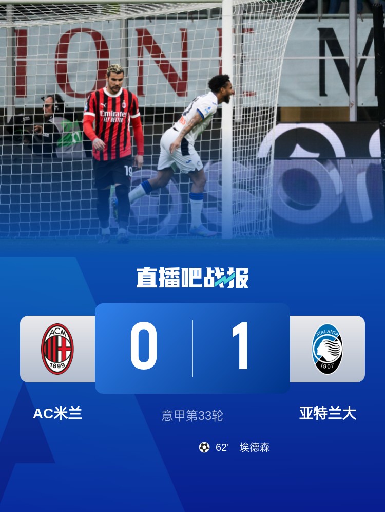  米蘭雙雄本輪均0-1輸球，周中意杯半決賽次回合再對(duì)決